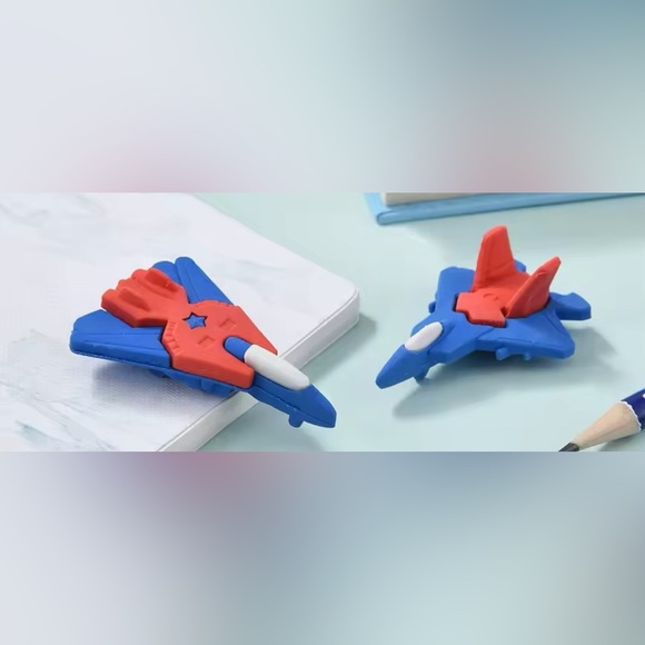 $1 Colorful Jet Fighter Eraser. NEW. 1@Random. $1 WITH ANY $10 ORDER OR MORE - Picture 3 of 9